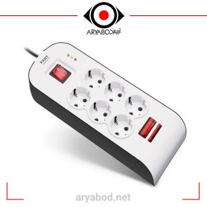 محافظ برق 6 خانه ارت دار دیجیتال پارت الکتریک
