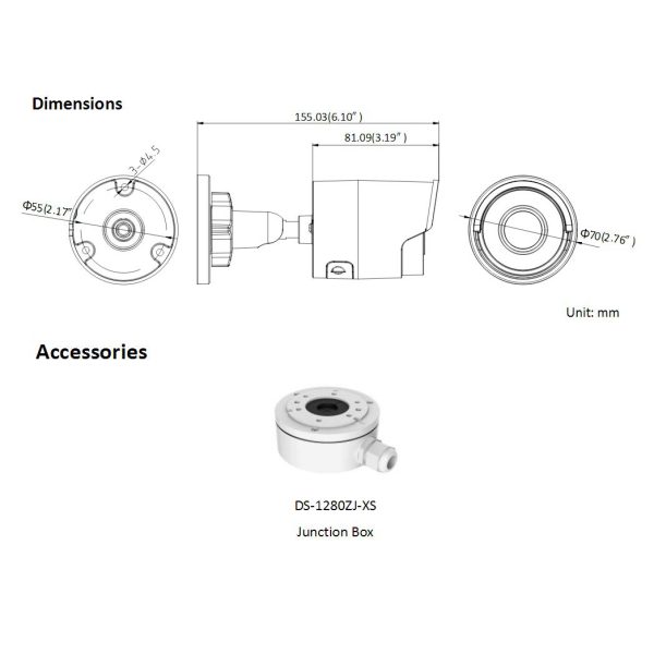 مشخصات دوربین مداربسته تحت شبکه هایک ویژن HIKVISION DS-2CD2043G0-I