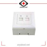 فیس پلیت دو پورت لن سن Lansan Faceplate 2 Ports