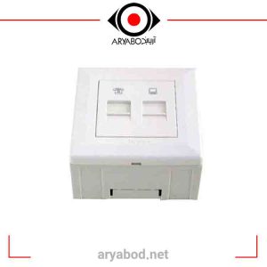 فیس پلیت دو پورت لن سن Lansan Faceplate 2 Ports
