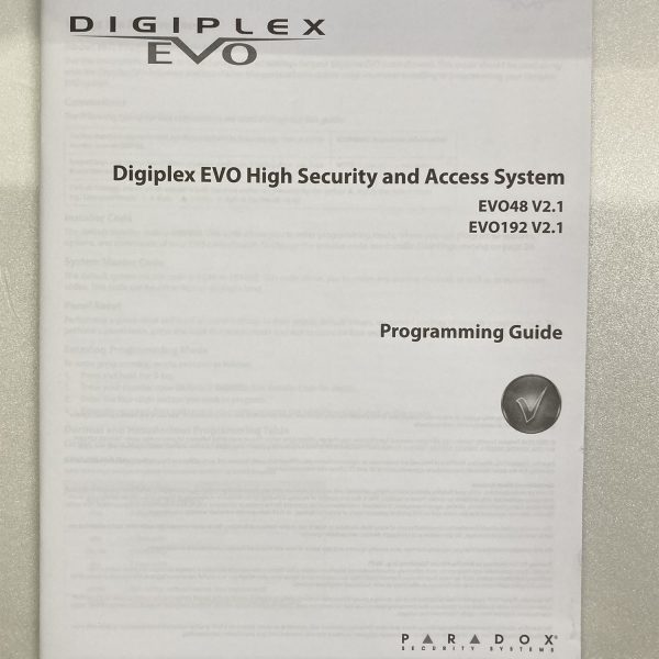 دفترچه راهنمای پارادوکسPARADOX EVO 192