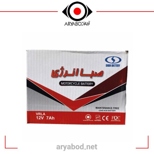 باتری موتور سیکلت 7 آمپر صبا